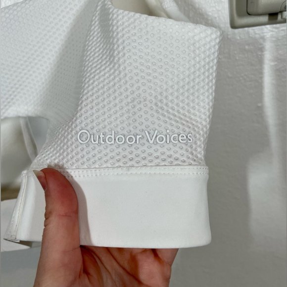 Outdoor Voices Powerhouse White Zip Sports Bra-Size L/XL C cup - Picture 7 of 10